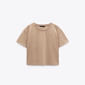 Zara cropped t shirt size S